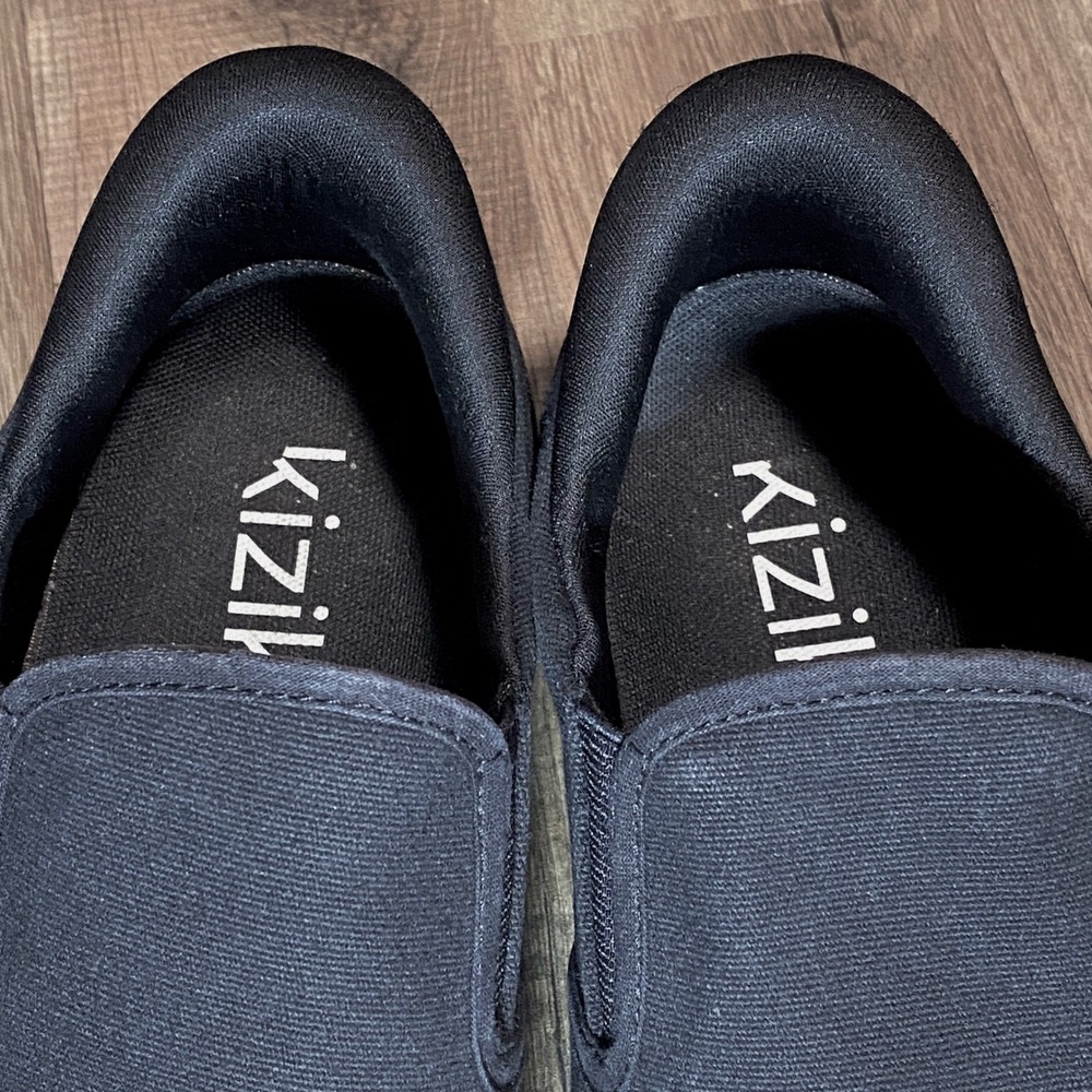 Kizik Black Canvas Slip On Sneakers Shoes Mens Womens Unisex - Picture 5 of 8
